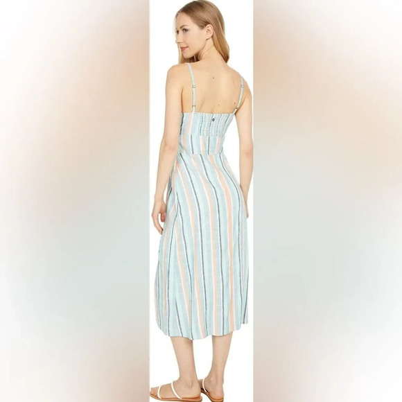 ROXY Young Athena Midi Dress in Biscay Bay Stripe - Picture 2 of 10